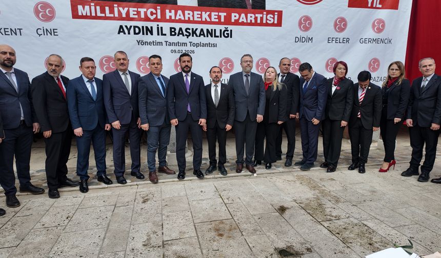 MHP Aydın İl Başkanı Cihangiroğlu yönetimini tanıttı