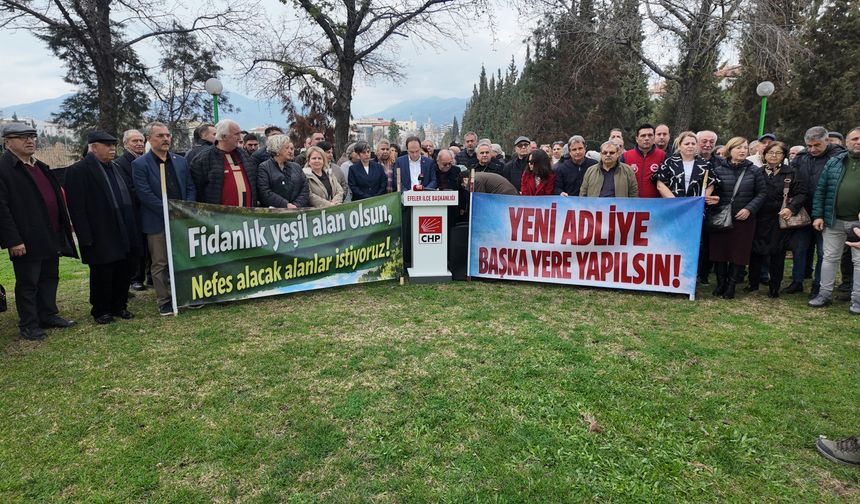 CHP Efeler, orman fidanlığı önünden seslendi: "Aydın Adliyesi başka yere yapılsın"
