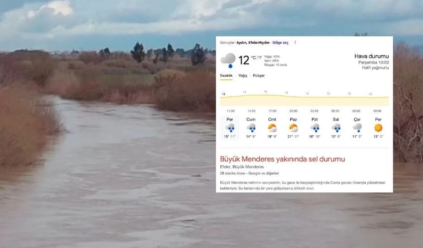 Büyük Menderes’te su seviyesi yükseliyor: Yetkililer uyardı!