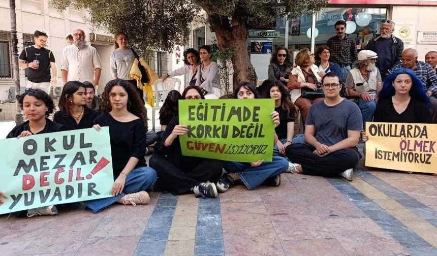 Aydın’da liselilerden sessiz çığlık: “Okullarda ölmek istemiyoruz!”