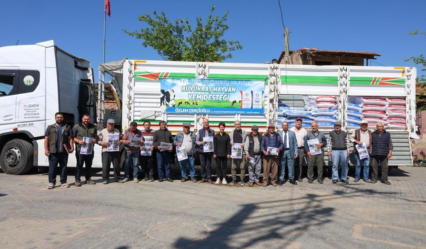 Başkan Çerçioğlu'ndan küçük üreticilere yem desteği