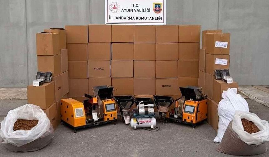 Efeler’de kaçak sigara operasyonu: Jandarmadan imalathaneye baskın