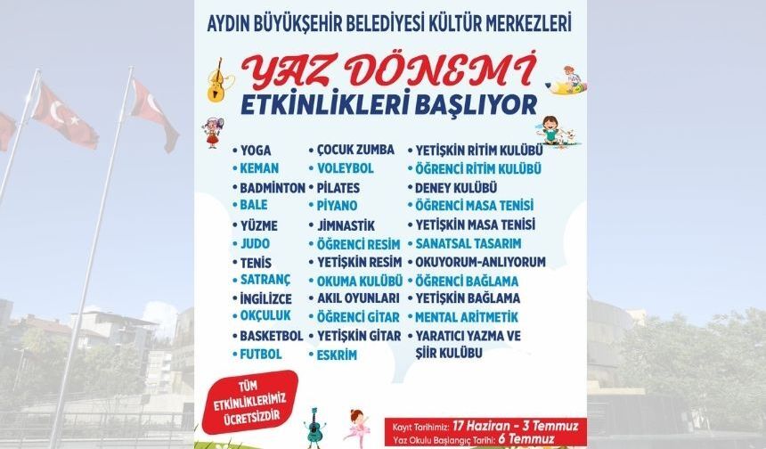 Başkan Çerçioğlu ile Aydınlı çocuklar yaz tatilinde eğlenirken öğrenecek