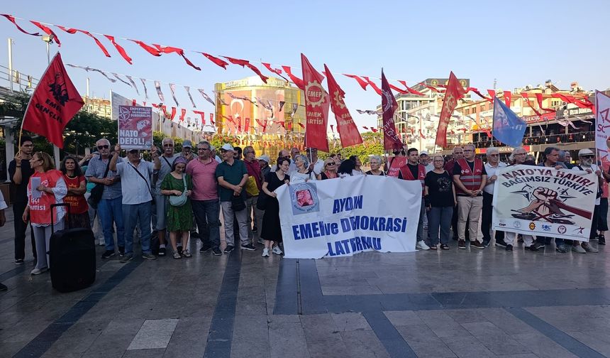 Aydın’da NATO protestosu: “Bu topraklarda istenmiyorsunuz!”