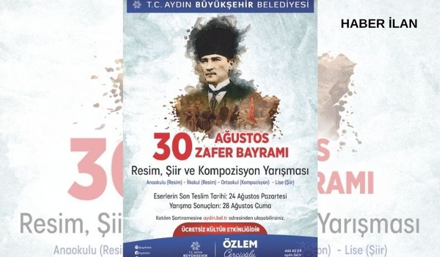 Başkan Çerçioğlu’ndan 30 Ağustos temalı ödüllü resim, şiir ve kompozisyon yarışması