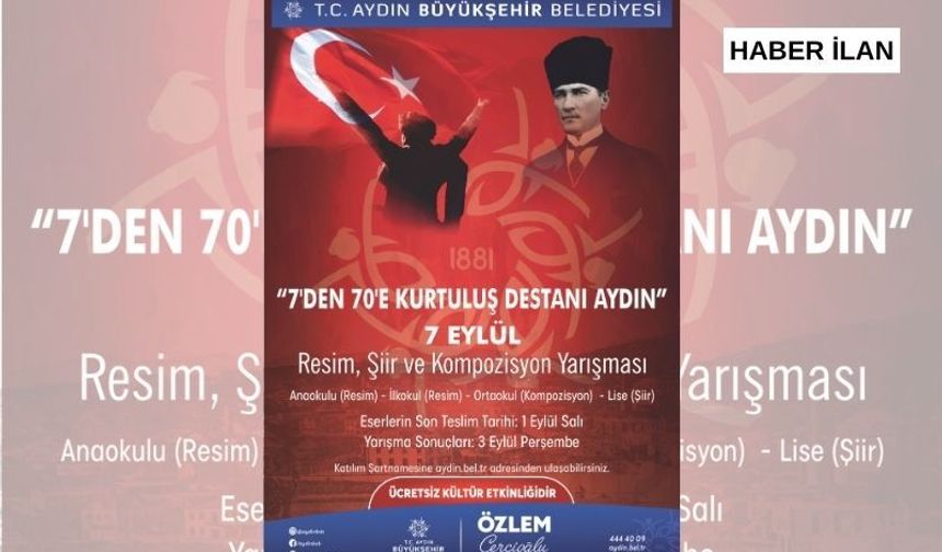 Başkan Çerçioğlu'ndan 7 Eylül temalı resim, şiir ve kompozisyon yarışması