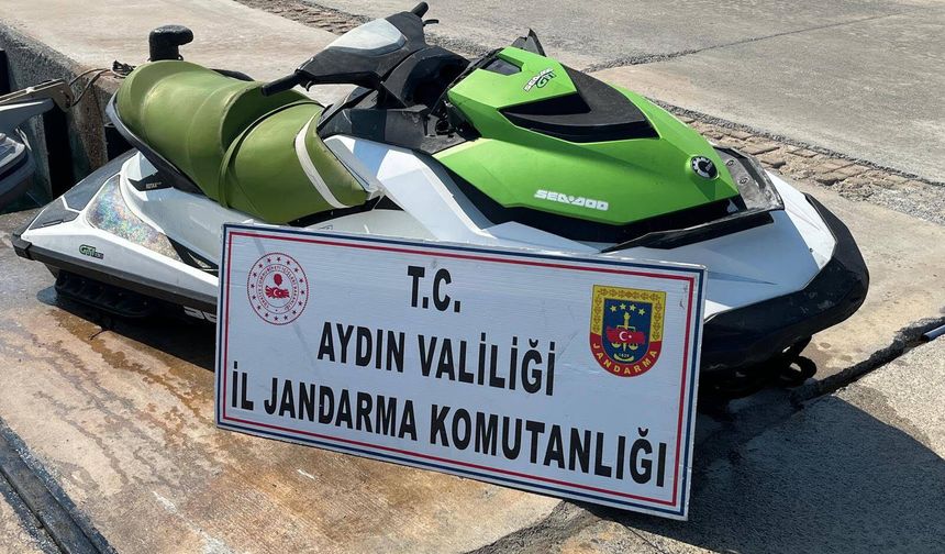 Didim'de jet-ski ile düzensiz göçmen taşıyan şüpheli yakalandı