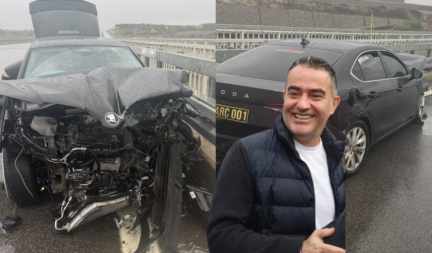 Başkan Arıcı Ankara dönüşü kaza yaptı!
